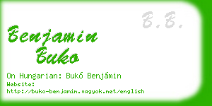 benjamin buko business card