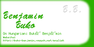 benjamin buko business card